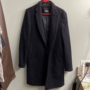 Zara navy wool coat